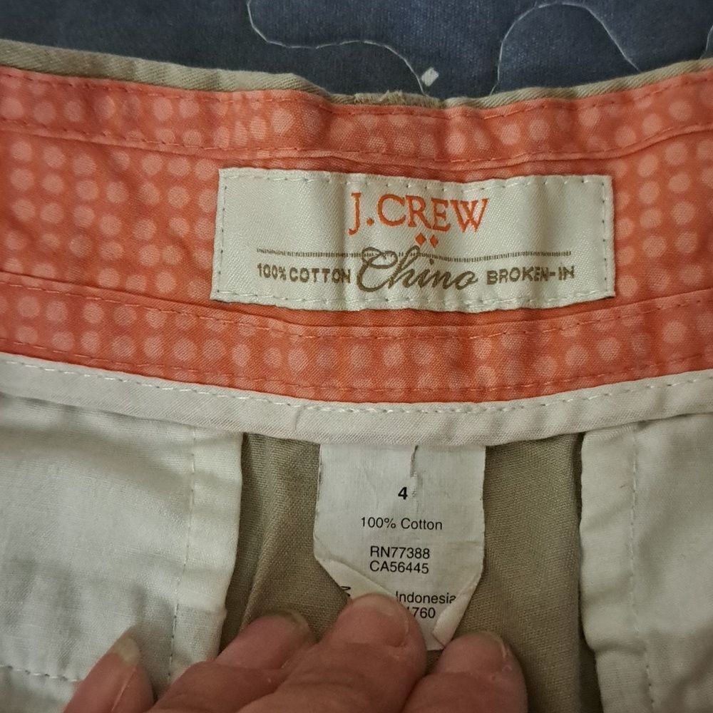 J. Crew tan broken in shorts size 4 - Picture 2 of 3